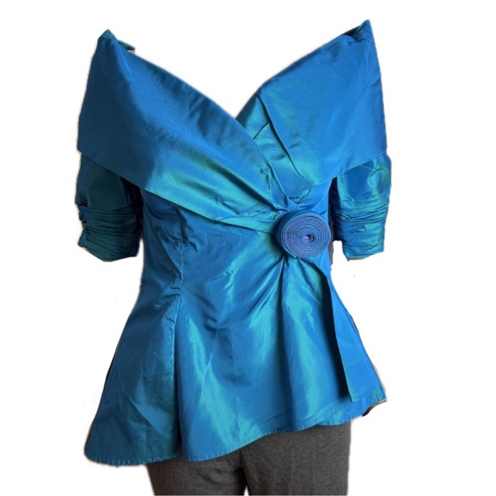 80’s Vintage Dramatic Statement Elegant Peacock T… - image 3